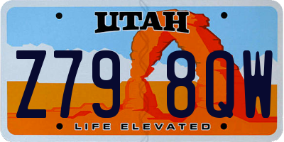 UT license plate Z798QW