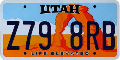 UT license plate Z798RB