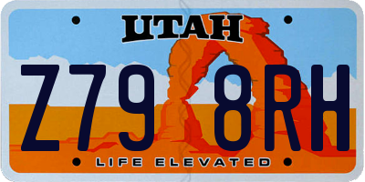UT license plate Z798RH