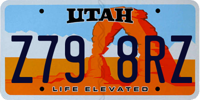 UT license plate Z798RZ