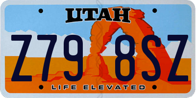 UT license plate Z798SZ