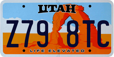 UT license plate Z798TC