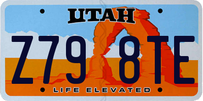 UT license plate Z798TE