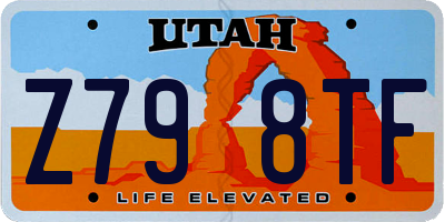UT license plate Z798TF