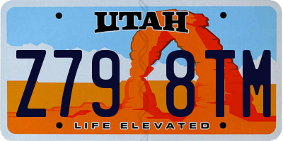 UT license plate Z798TM