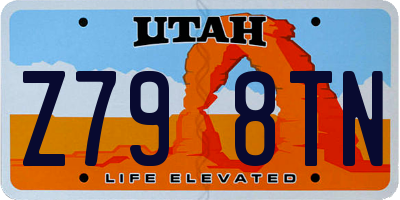 UT license plate Z798TN