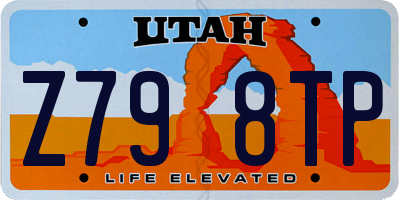UT license plate Z798TP