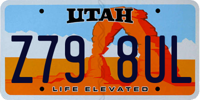 UT license plate Z798UL