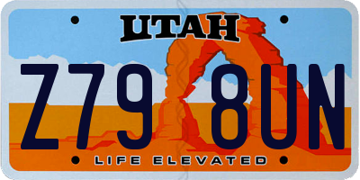 UT license plate Z798UN