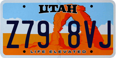 UT license plate Z798VJ