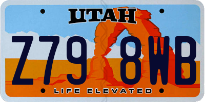 UT license plate Z798WB