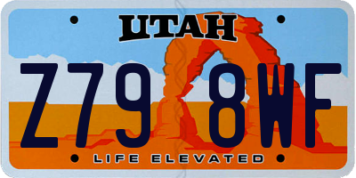 UT license plate Z798WF