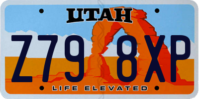UT license plate Z798XP