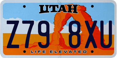 UT license plate Z798XU