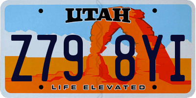 UT license plate Z798YI
