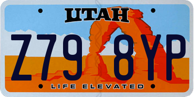 UT license plate Z798YP
