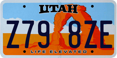 UT license plate Z798ZE