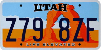 UT license plate Z798ZF