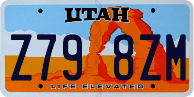 UT license plate Z798ZM