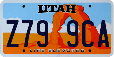 UT license plate Z799CA