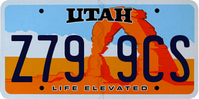 UT license plate Z799CS