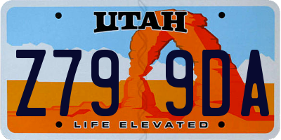 UT license plate Z799DA