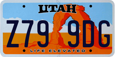 UT license plate Z799DG