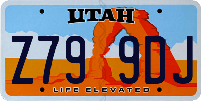 UT license plate Z799DJ