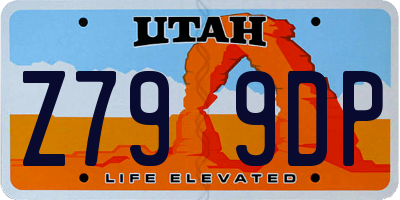 UT license plate Z799DP