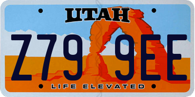 UT license plate Z799EE