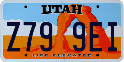 UT license plate Z799EI