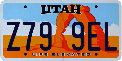 UT license plate Z799EL