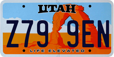 UT license plate Z799EN