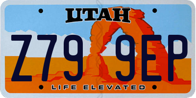 UT license plate Z799EP