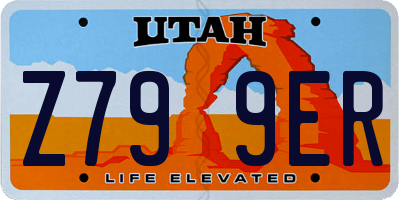 UT license plate Z799ER