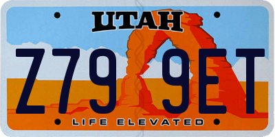 UT license plate Z799ET