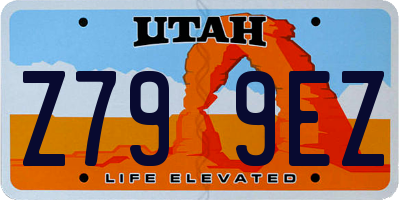 UT license plate Z799EZ