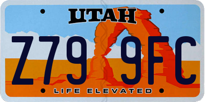 UT license plate Z799FC