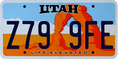UT license plate Z799FE