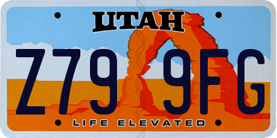 UT license plate Z799FG