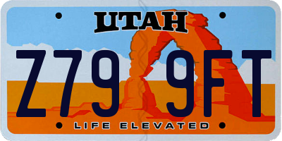 UT license plate Z799FT