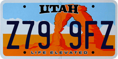 UT license plate Z799FZ
