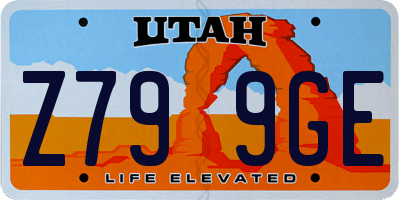 UT license plate Z799GE