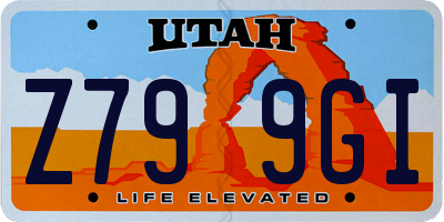UT license plate Z799GI