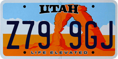 UT license plate Z799GJ