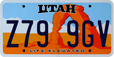 UT license plate Z799GV