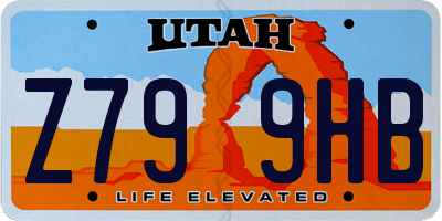 UT license plate Z799HB