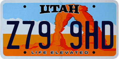 UT license plate Z799HD
