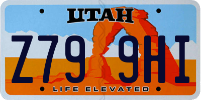 UT license plate Z799HI