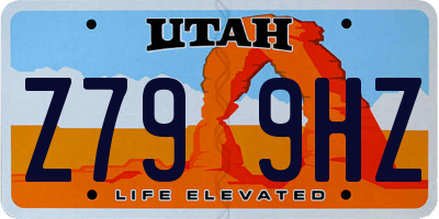 UT license plate Z799HZ